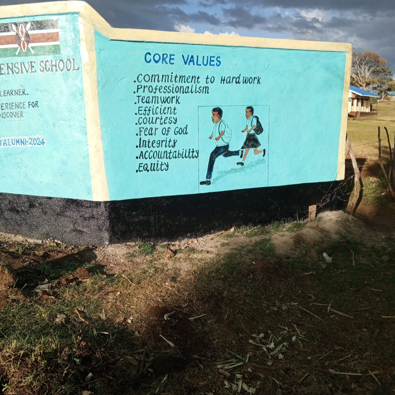 Core values mural at Kapchebon FYM
